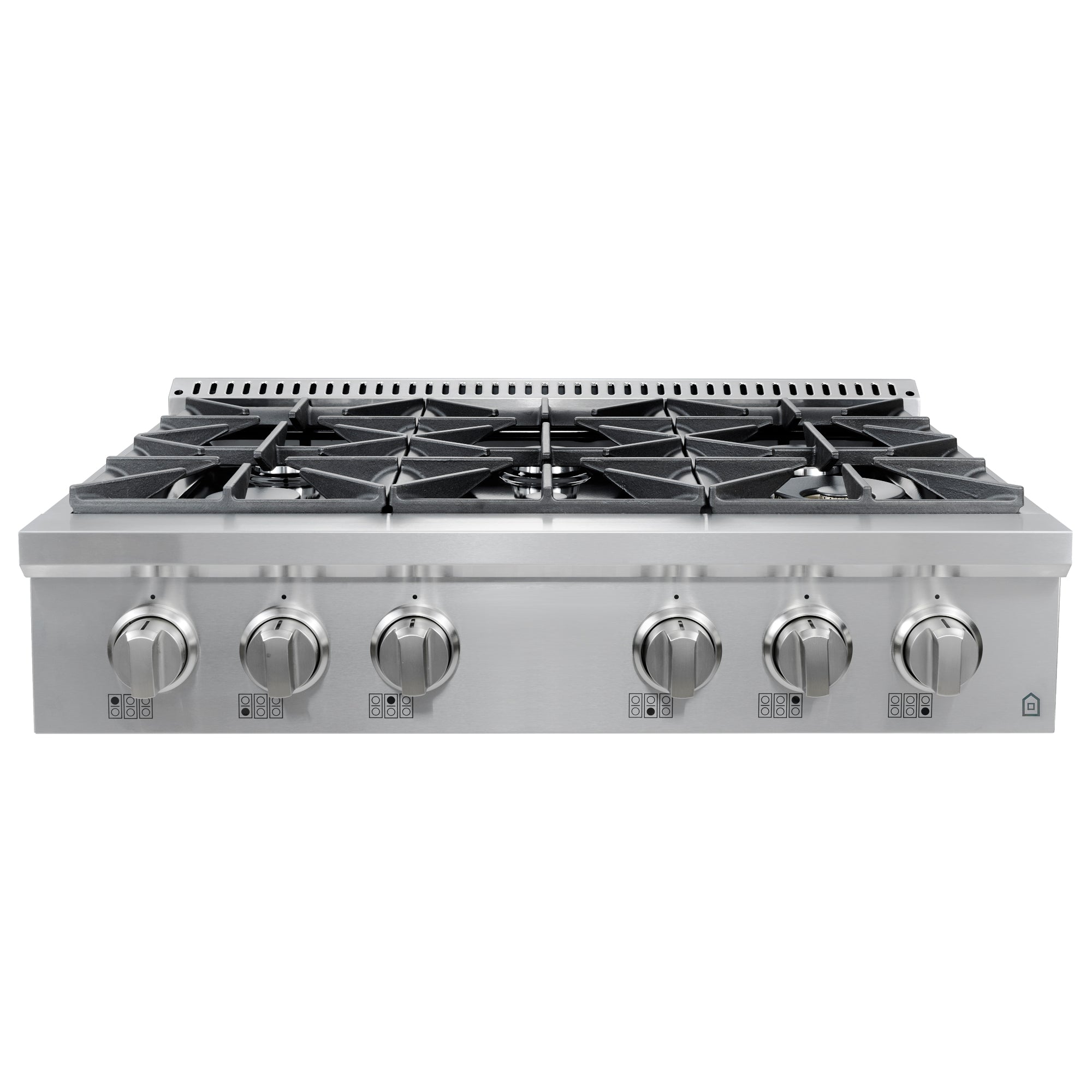 Ancona 36 Commercial Style Stainless Steel Slide In Gas Cooktop