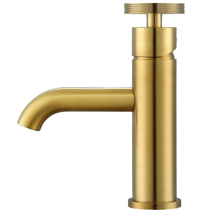 Ancona Nova Series Single Lever Bathroom Faucet in Brushed Titanium Gold