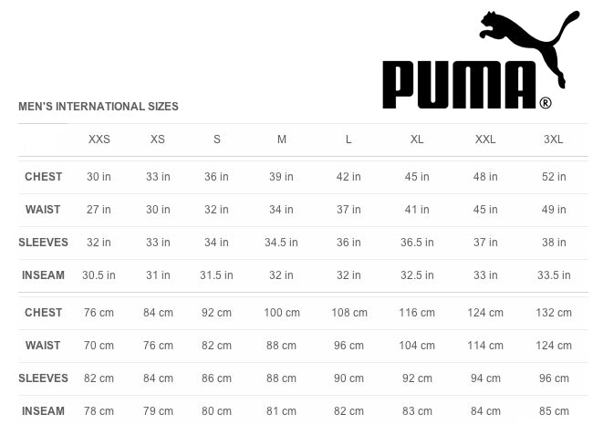 Мужские размеры пума. Размерная сетка Puma обувь мужская. Puma men Size. Размерный ряд мужской одежды Puma. Размерная сетка спортивной одежды Puma.