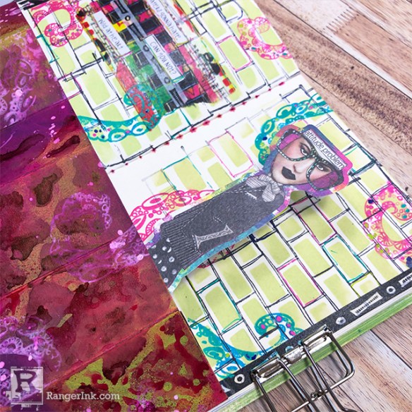 Dimensional Pop-Up Art Journal Page by Josephine Fourage | www.rangerink.com