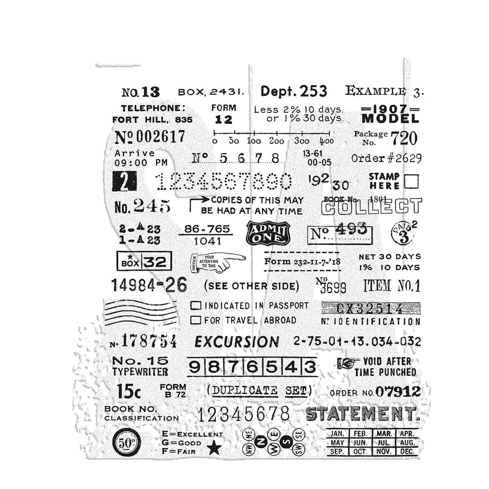 Tim Holtz Stampers Anonymous Cling Mount Stamp Tidbits