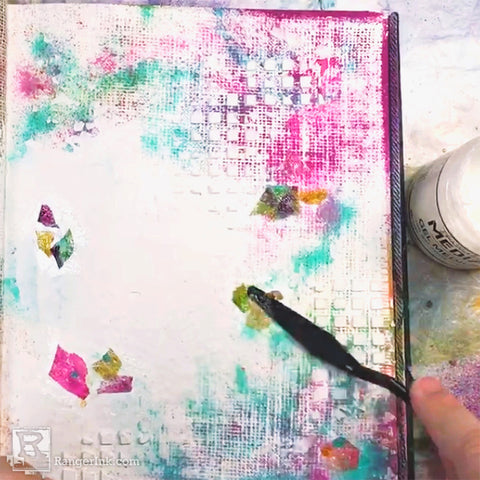 Dina Wakley Journal Page using Scraped Paint Technique (Sparkle Tart -  Creating Art That Shines)