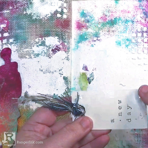 Dina Wakley Journal Page using Scraped Paint Technique (Sparkle Tart -  Creating Art That Shines)