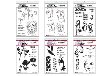 Dina Wakley MEdia Cling Stamps