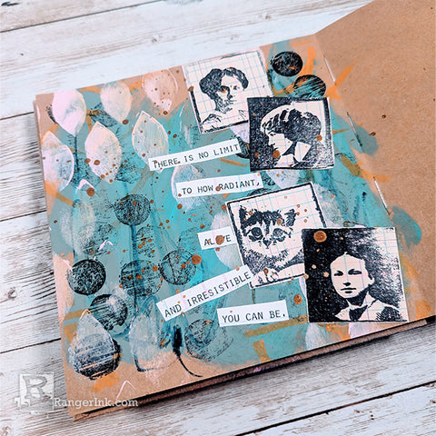 Dina Wakely MEdia Simple Layered Journal Page by Laura Dame Final
