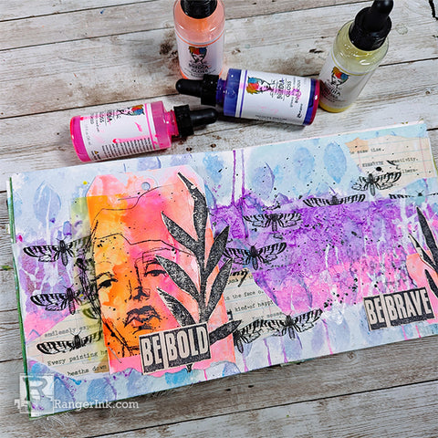 Dina Wakley MEdia Be Bold Journal Spread by Laura Dame Final