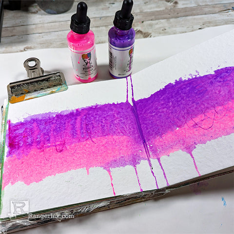 Dina Wakley MEdia Be Bold Journal Spread by Laura Dame Step 1