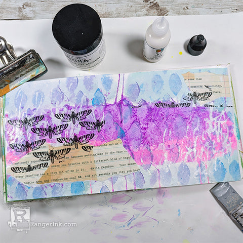 Dina Wakley MEdia Be Bold Journal Spread by Laura Dame Step 3