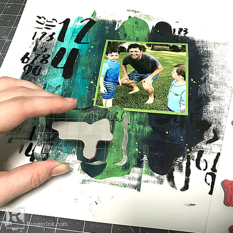 Dina Wakley MEdia Summer Mixed Media Scrapbook Layout Step 5