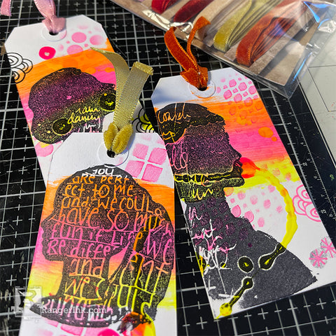 Dina Wakley Neon Tags by Megan Whisner Quinlan Step 7