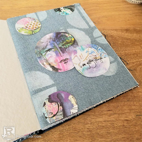 Dina Wakley Media Faux Sewn Bubble Journal Page Step 4