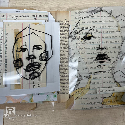 Dina Wakley Transparency Journal by Milagros Rivera Step 15b