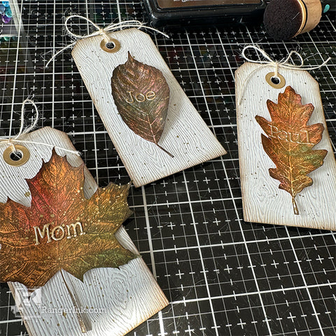 Distress Thanksgiving Leaves Place Cards by Cheiron Brandon Step 13