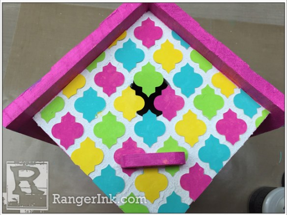 Distress Paper Mosaic Bird House by Patti Behan | www.rangerink.com