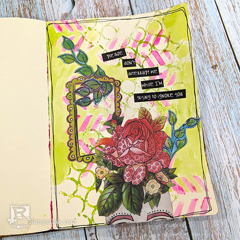 Dylusions Don't Interrupt Me Journal Page by Denise Lush Final