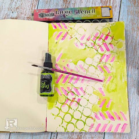 Dylusions Don't Interrupt Me Journal Page by Denise Lush Step 4