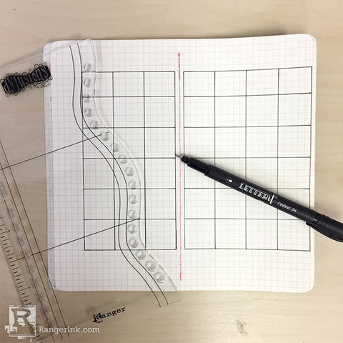 Dyalog Monthly Bullet Journal Spread by Taylor Huizenga Step 1