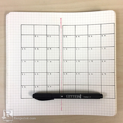 Dyalog Monthly Bullet Journal Spread by Taylor Huizenga Step 2