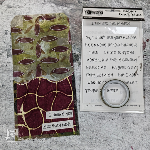 Dylusions Brayered Background Tag by Denise Lush Step 10