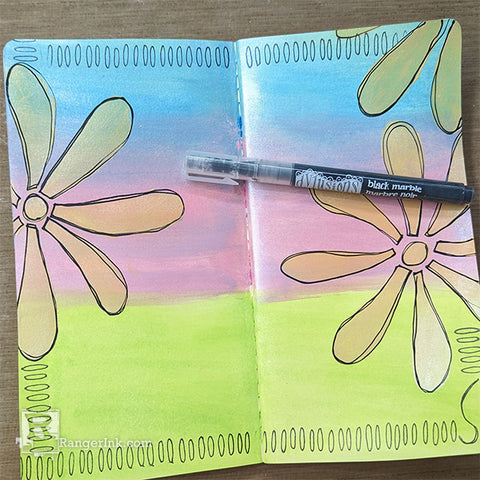 Dylusions Dyalog Spring Spread by Denise Lush Step 4