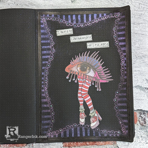 Dylusions Dyamond A Shimmery Escape Journal Page by Denise Lush Final