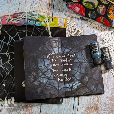 Dylusions Haunted House Journal Spread by Denise Lush Step 5