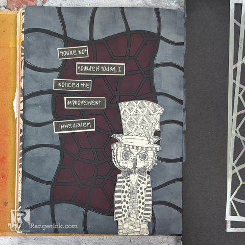 Dylusions Layered Stencils Journal Page by Denise Lush Step9