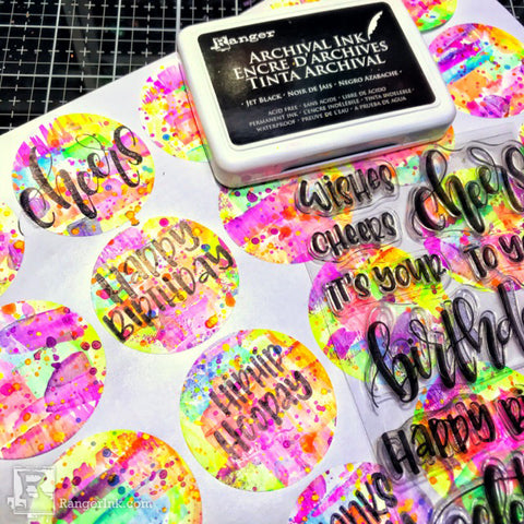 FREE Neon Bible Journal Circle Sticker Printable - SPLENDIFEROSSITY