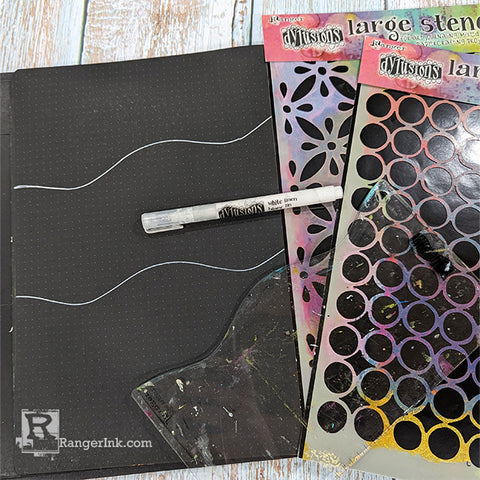 Dylusions Ready For Summer Journal Page by Denise Lush Step 1