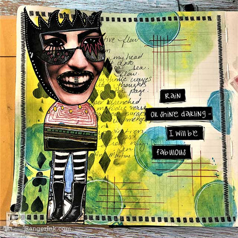 Dylusions Be Fabulous Journal Page Final Steps