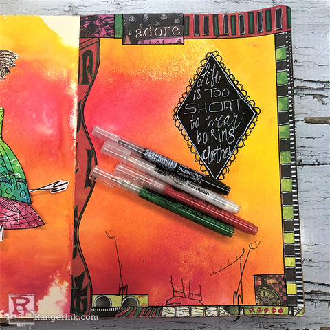 Dylusions Life is Too Short Journal Page Step 9