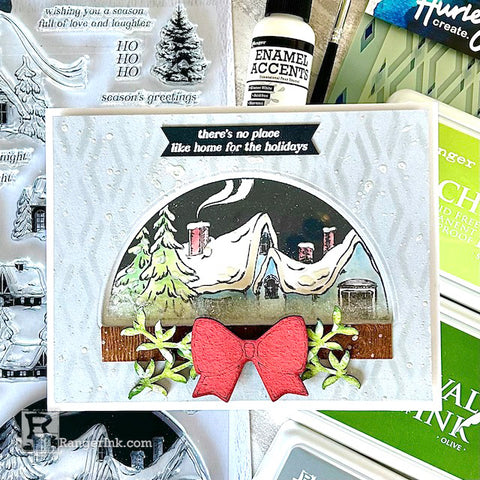 Enamel Accents Snow Dome Shaker Card by Kimberly Boliver Final B