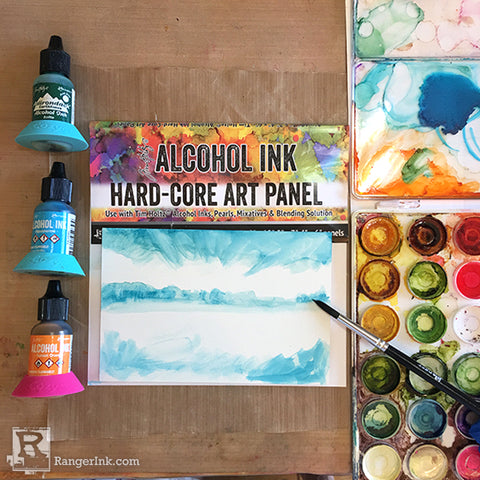 Alcohol Ink Hardcore Art Panel Painting Step 1