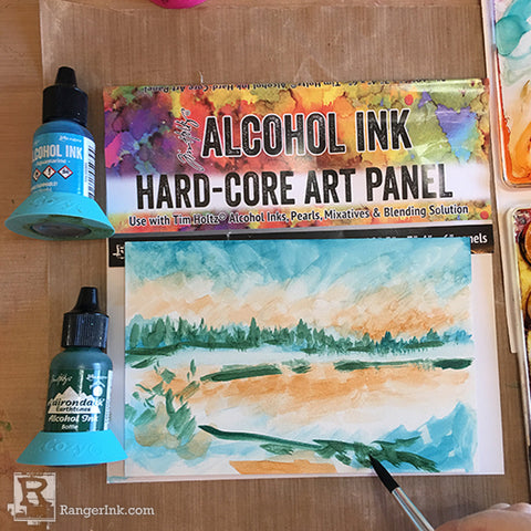 Alcohol Ink Hardcore Art Panel Painting Step 4