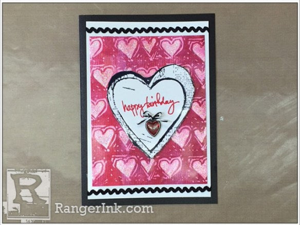 Happy Birthday Heart Card by Patti Behan | www.rangerink.com