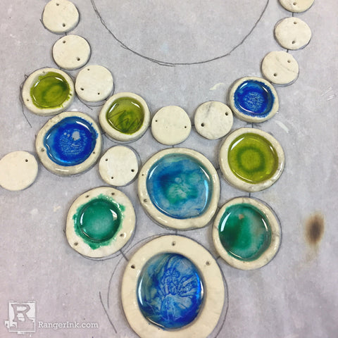 QuickCure Clay ICE Resin Circle Necklace Step 6