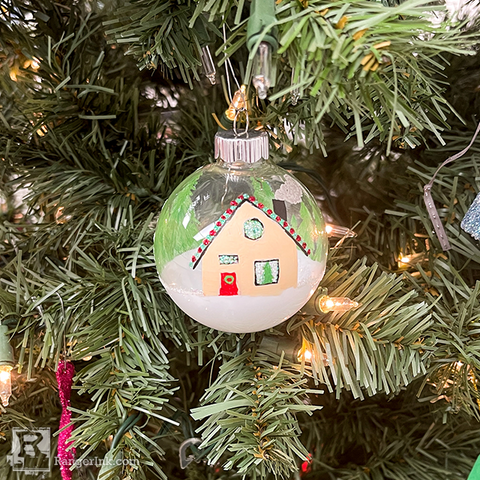 Christmas Ornament with Painted House