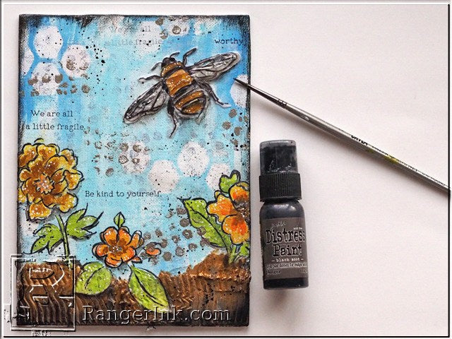 Honey Bee Clear Stamps Painted Blooms