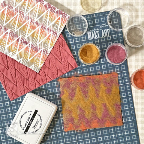 Painting with Ranger Embossing Powders by Lauren Bergold Step 4