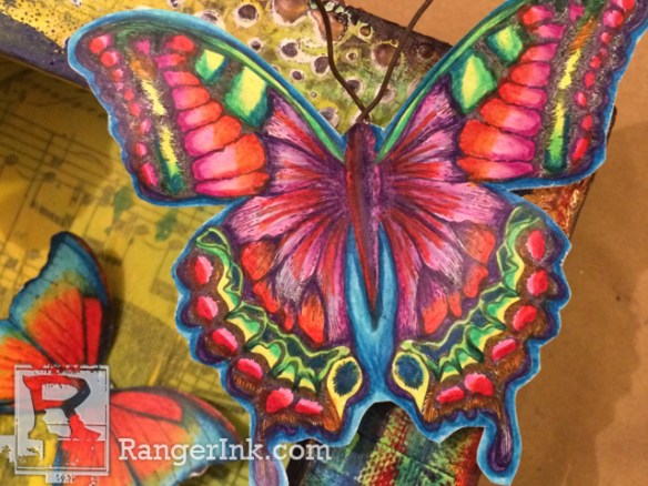 Reverse Butterfly Canvas by Tracy Scott