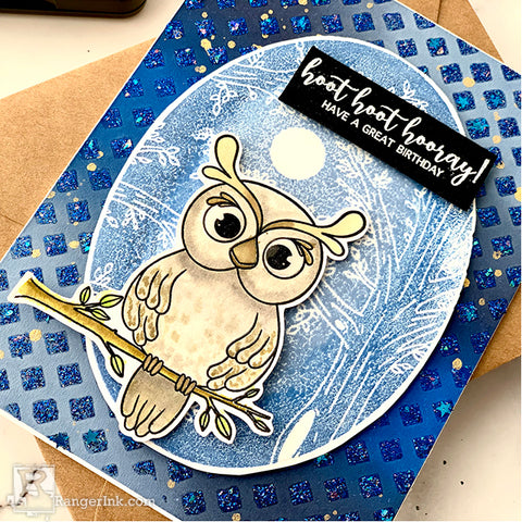 Simon Hurley Hoot Hoot Hooray Birthday Card Step 14