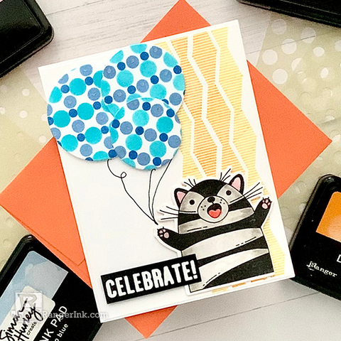 Simon Hurley create. Time to Celebrate! Card by Lieschen Harshbarger Step 11