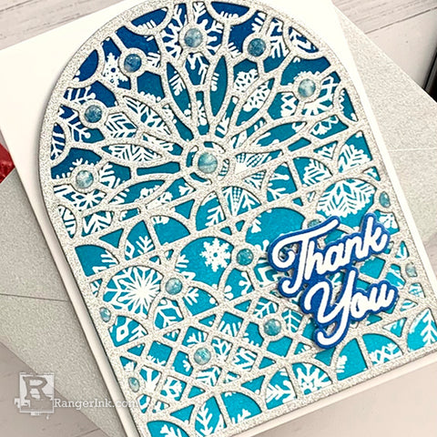 Simon Hurley create. Winter Thank You Card by Lieschen Harshbarger Step 11