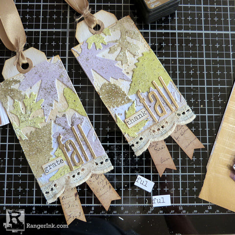 Speckled Embossing Powder Tags Step 10