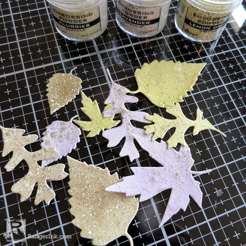 Speckled Embossing Powder Tags Step 3