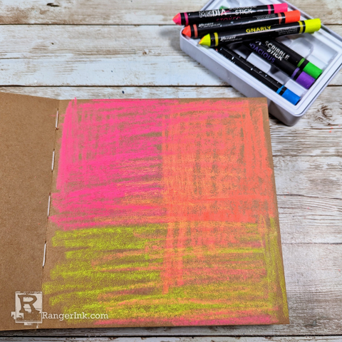 Unleash Creativity with Dina Wakley Neon Scribble Sticks by Laura Dame Step 1