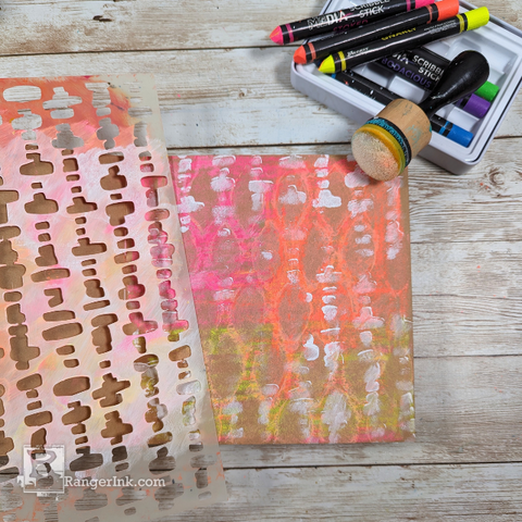 Unleash Creativity with Dina Wakley Neon Scribble Sticks by Laura Dame Step 3