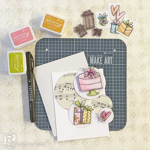 Watercoloring with Wendy Vecchi Archival Ink Step 5