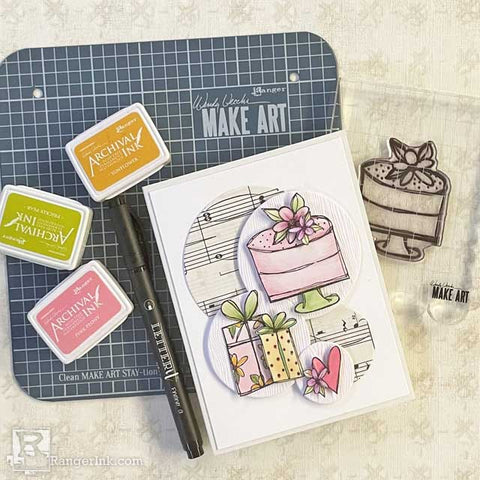 Watercoloring with Wendy Vecchi Archival Ink Step 6