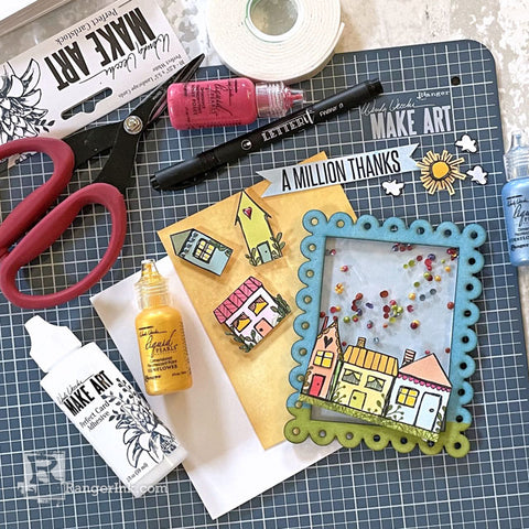 Wendy Vecchi Liquid Pearls Summer Shaker Card by Lauren Bergold Step 11